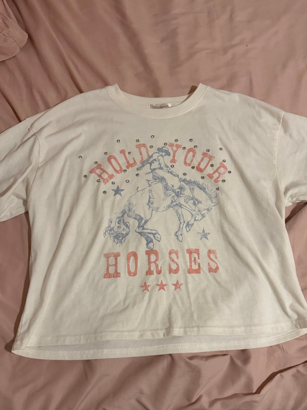 Hold Your Horses Graphic Tee - White